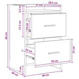 Bedside Tables 2 pcs Sonoma Oak 40 x 30 x 60 cm Engineered Wood 8010968