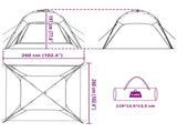Instant Tent 4-Person Quick-Release Grey 260 x 260 x 197 cm 42008404