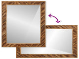 Mirror Wall-mounted with Mirror Brown 70 x 50 x 3 cm Glass 4018947