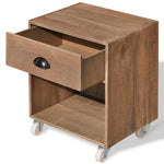 ZNTS Nightstand 2 pcs Brown Solid Wood 243162