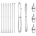 Fence Posts Manual 7 pcs Silver 32mm 130 cm Galvanised steel 42004322