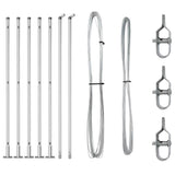 Fence Post 7 pcs Silver Steel 42004326