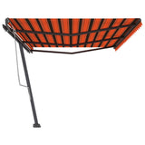 Freestanding Manual Retractable Awning 600x300 cm Orange/Brown 3069800