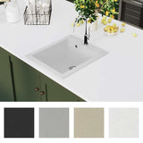 Overmount Kitchen Sink Single Basin Granite White 141674