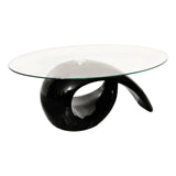 Coffee Table High gloss black Toughened glass, fiberglass Modern 240432