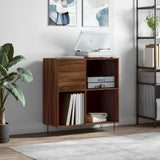 Record Cabinet Brown Oak 84.5x38x89 cm Engineered Wood 831779