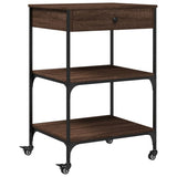 Kitchen Trolley Brown Oak 60x48x89.5 cm Engineered Wood 842375