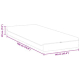 Mattress White and Grey 90 x 190 cm Pocket Spring 4106370