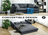 2 Seater Sofa Bed, Convertible Bed Settee, Modern Velvet Loveseat Sofa Couch with 2 Cushions, Hidden T3398P377939