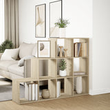 Room Divider Bookcase 3-Tier Sonoma Oak 137.5x29x103.5 cm Engineered Wood 857978