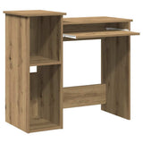 Desk with Shelves Artisan Oak 84x40x78 cm Engineered Wood 860453