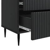 Bedside Cabinet Black 62 x 34.5 x 47.5 cm Engineered Wood 894776