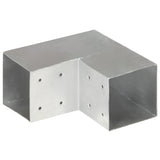 Post Connectors 4 pcs L Shape Galvanised Metal 101x101 mm 145478