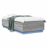 Bed Frame with LED Grey Sonoma 80 x 200 cm Engineered Wood 3429569