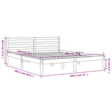 Bed Frame without Mattress Wax Brown 180x200 cm Super King Solid Wood Pine 844148