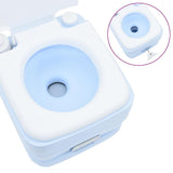 Camping Toilet Manual Light Blue and White 41.5 x 36.5 x 42 cm 42001428