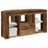 Corner LED TV Cabinet 100 x 40 x 50 cm Old Wood Engineered Wood 889803