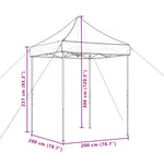 ZNTS Foldable Party Tent Pop-Up Green 200x200x306 cm 4004984