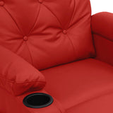 Massage Chair Wine Red Faux Leather 339135