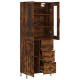 Highboard Smoked Oak 69.5x34x180 cm Engineered Wood 3198662