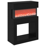 Electric Fireplace Black Oak 64 x 30 x 87 cm Engineered wood 8021104