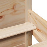 Bookcase Bed without Mattress 140x190cm Solid Wood Pine 3322433