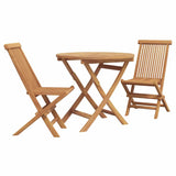 Garden Dining Set 3 pcs Brown Solid teak wood 3385961