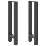 ZNTS Coffee Table Legs Anthracite 2 pcs 28x cm Steel 4013294