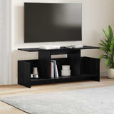 TV Stand Black Oak 102 x 35 x 45 cm Engineered Wood 890993