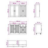 Kitchen Unit LUCCA 4 pcs White Engineered Wood 3438325
