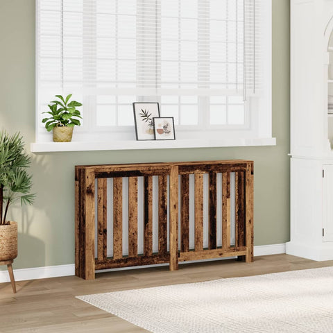 ZNTS Radiator Cover Old Wood 149x20x82 cm Engineered Wood 852751