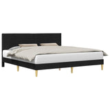 Bed Frame with Headboard Black 180 x 200 cm Fabric 42027617