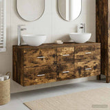 Bathroom Cabinet Set 3 pcs Smoked Oak 49.5 x 35 x 63 cm 3405799