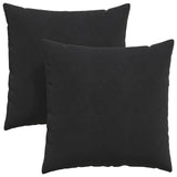 Sofa Pillows 2 pcs Black 80 x 80 cm Corduroy Fabric 42014063
