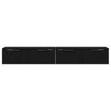 Wall-mounted Cabinet 2 pcs Black Oak 68 x 30 x 20 cm 3333074