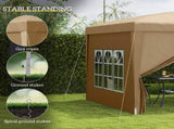 3 x 3 Pop Up Gazebo - Khaki T3398P314220