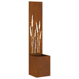 Garden Privacy Screen Rusty 32 x 150 cm Weathering Steel 876398