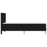 Bed Frame with Mattress with Headboard Black 90 x 190 cm Fabric 3415264