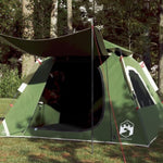 ZNTS Camping Tent Dome 4-Person Green Quick Release 4004143