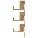 Wall Corner Shelf Artisian Oak 45x45x147 cm Engineered Wood 852644