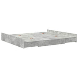Storage Bed Frame Concrete grey 180 x 200 cm Engineered wood 3335272