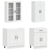 Kitchen Unit KALMAR 8 pcs High Gloss White Engineered Wood 3438197