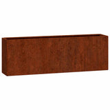 Wall Planters 2 pcs Rusty Corten Steel 53x10x17 cm 823686