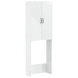 Toilet Cabinet HAARLEM High Gloss White 66 x 25.5 x 190 cm 896919