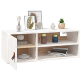 Wall Cabinet White 80x30x30 cm Solid Wood Pine 818387