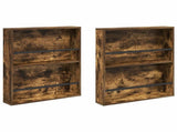 Magazine Rack 2 pcs Smoked Oak 60 x 12 x 70 cm Engineered Wood 890833