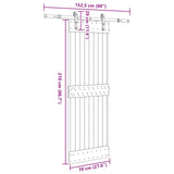 Sliding Door NARVIK Natural and Black 70 x 210 cm 3445251