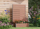 34 x 69.5cm Garden Planter Box, with Back Trellis, Brown T3398P322141