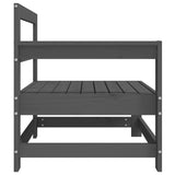 Garden Corner Sofa Grey Solid Wood Pine 825501