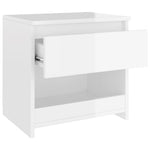 ZNTS Bedside Cabinets 2 pcs High Gloss White 40x30x39 cm Engineered Wood 803456